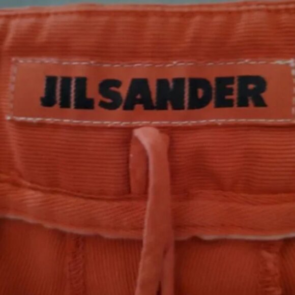 Jil Sander Cuffed Straight Leg Trouser Pants Orange EU 34 US 4 - Picture 5 of 8